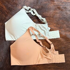 ThirdLove Two-Pack Smooth Wireless Bras in Mint & Peach M++